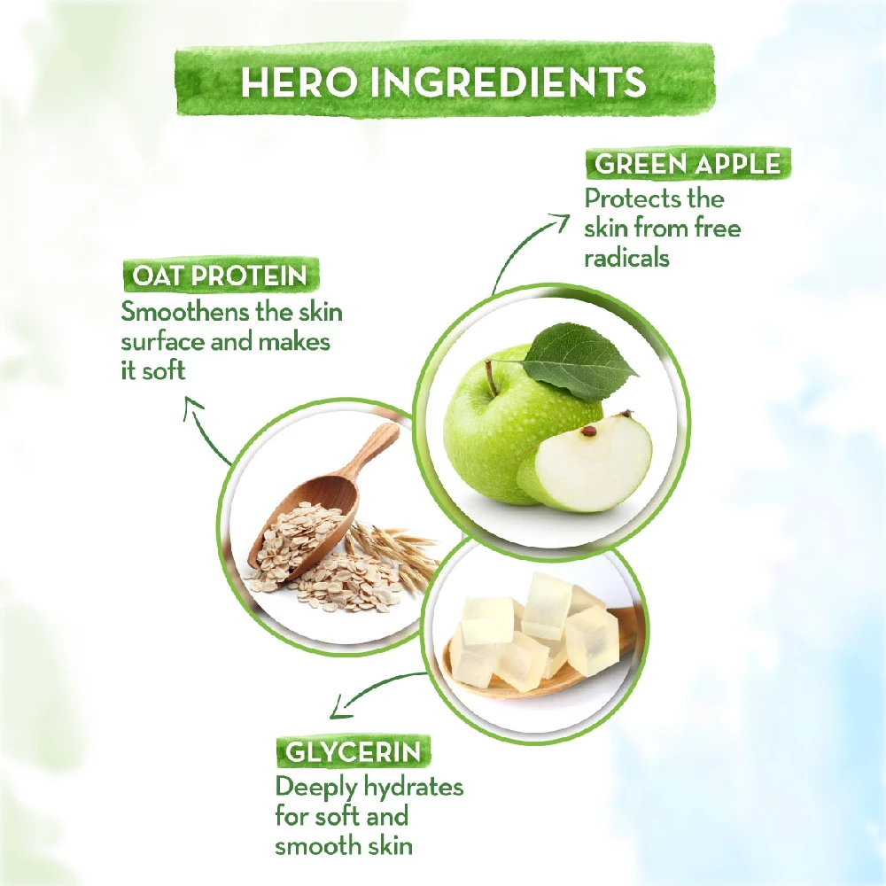 Agent Apple Body Wash for Kids with Apple and Oat Protein, 300 ml-3.webp